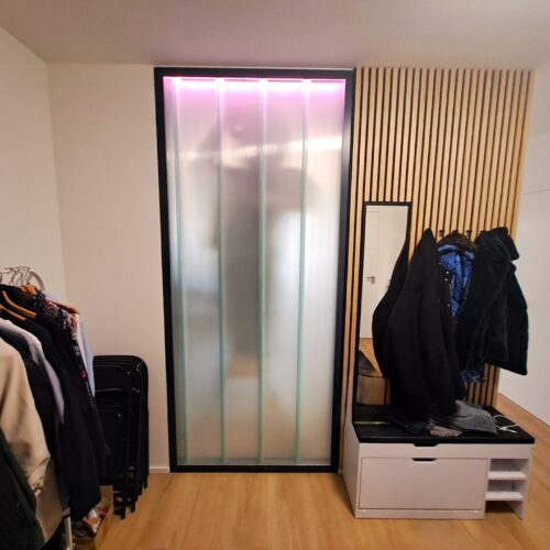 GL_85FI * prosklená příčka s led osvětlením RD